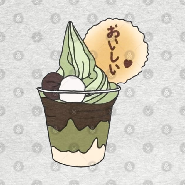 Matcha Soft Icecream by PeachPantone